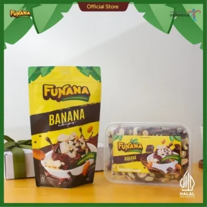 Keripik Pisang Cokelat Almond